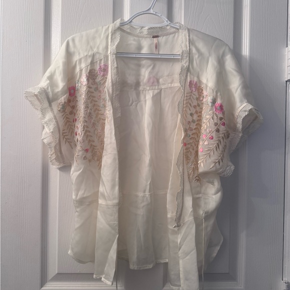 Free People Renee Embroidered Wrap Top - Picture 5 of 9